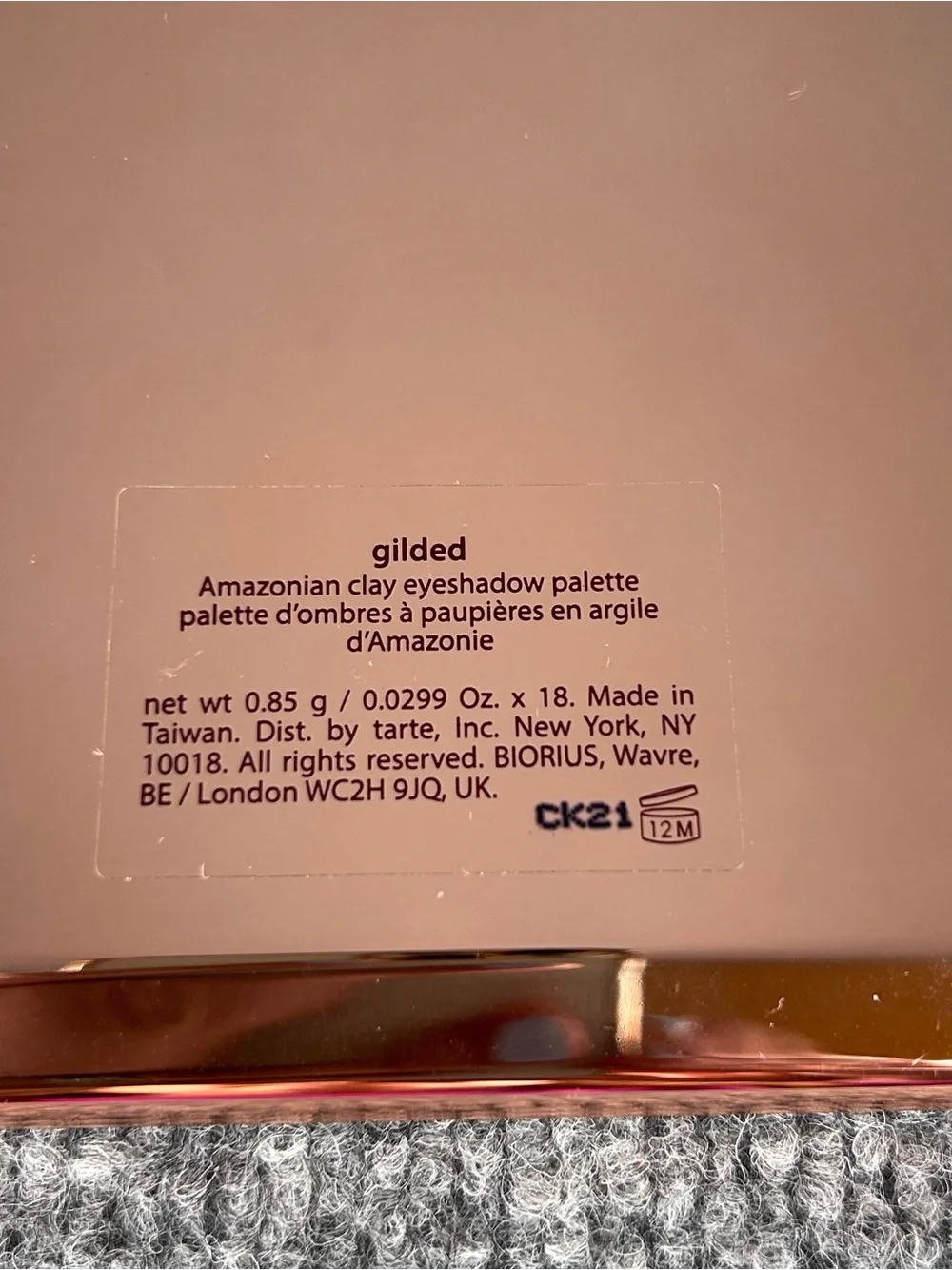 Gorgeous TARTE *Gilded* 18 pan Amazonian Clay Eyeshadow Palette ~ NWOB